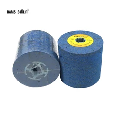 100*100*19mm Snow Wire Drawing Rubber Polishing Wheel P180 Drum Burnishing Wheel