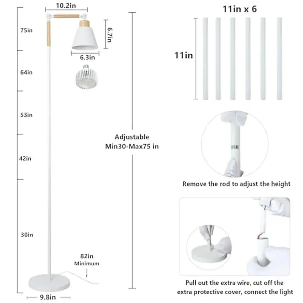Full Spectrum COB Grow Lights Indoor Plants with Timer & Height Adjustment 20W Aerospace Aluminum Bulb 4/8/12H Cycle PPFD