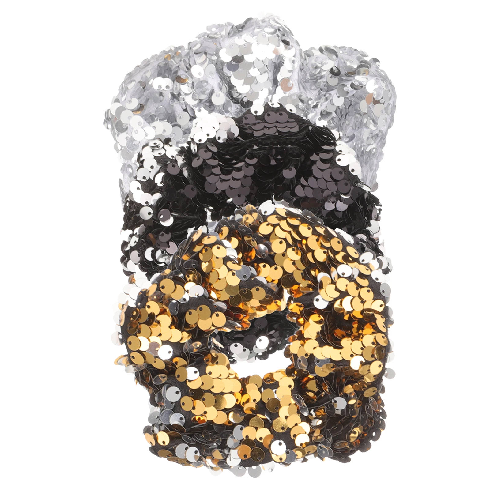 

3 Pcs Sequin Hair Accessories Ties for Women Ponytail Holders Elastic Girls Scrunchies Cute Fabric Women's