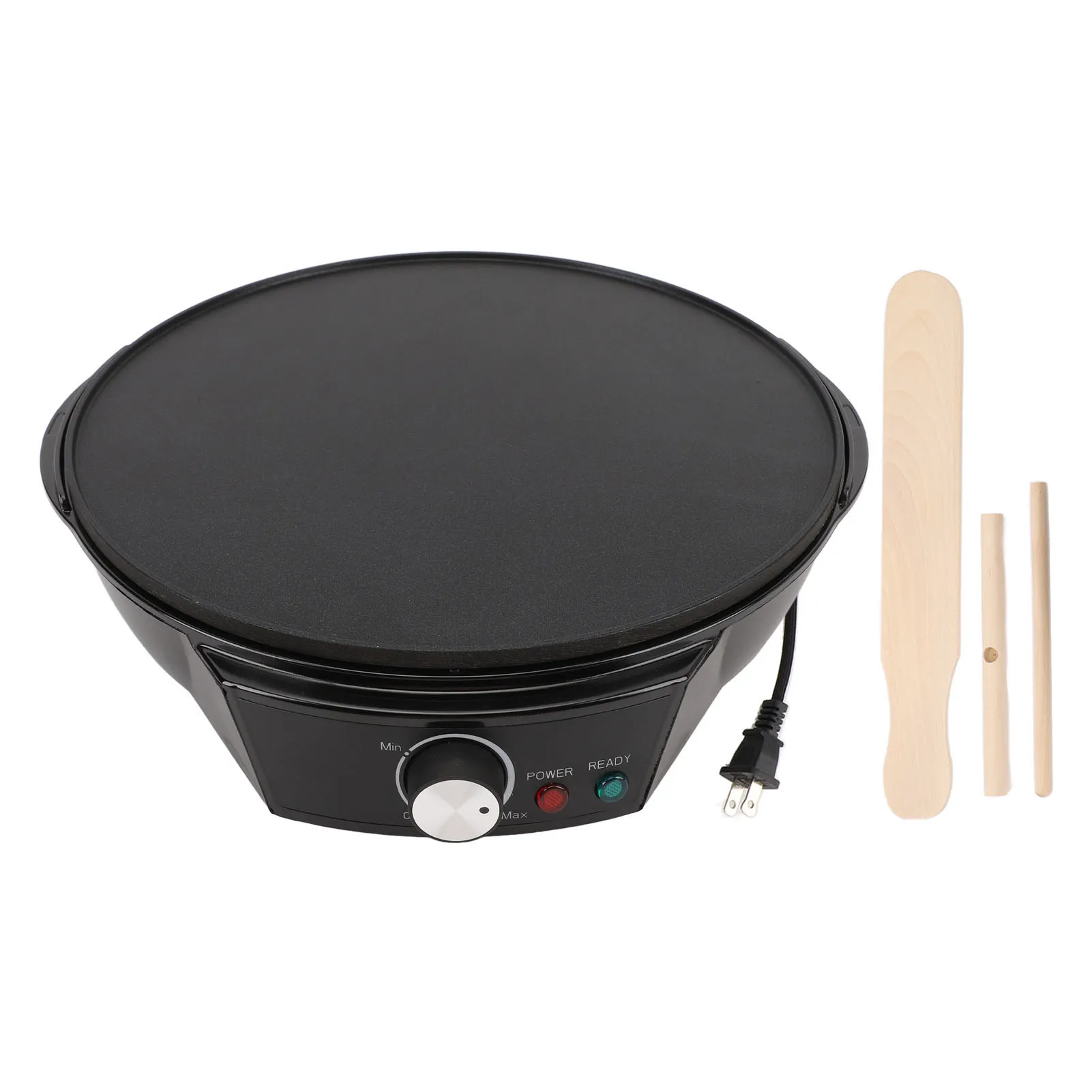 ماكينة صنع كريب الشواية الكهربائية 11.8 بوصة 900 وات مع التحكم في درجة الحرارة القابلة للتعديل Blintzes Pancakes Tortilla Spatula Batter