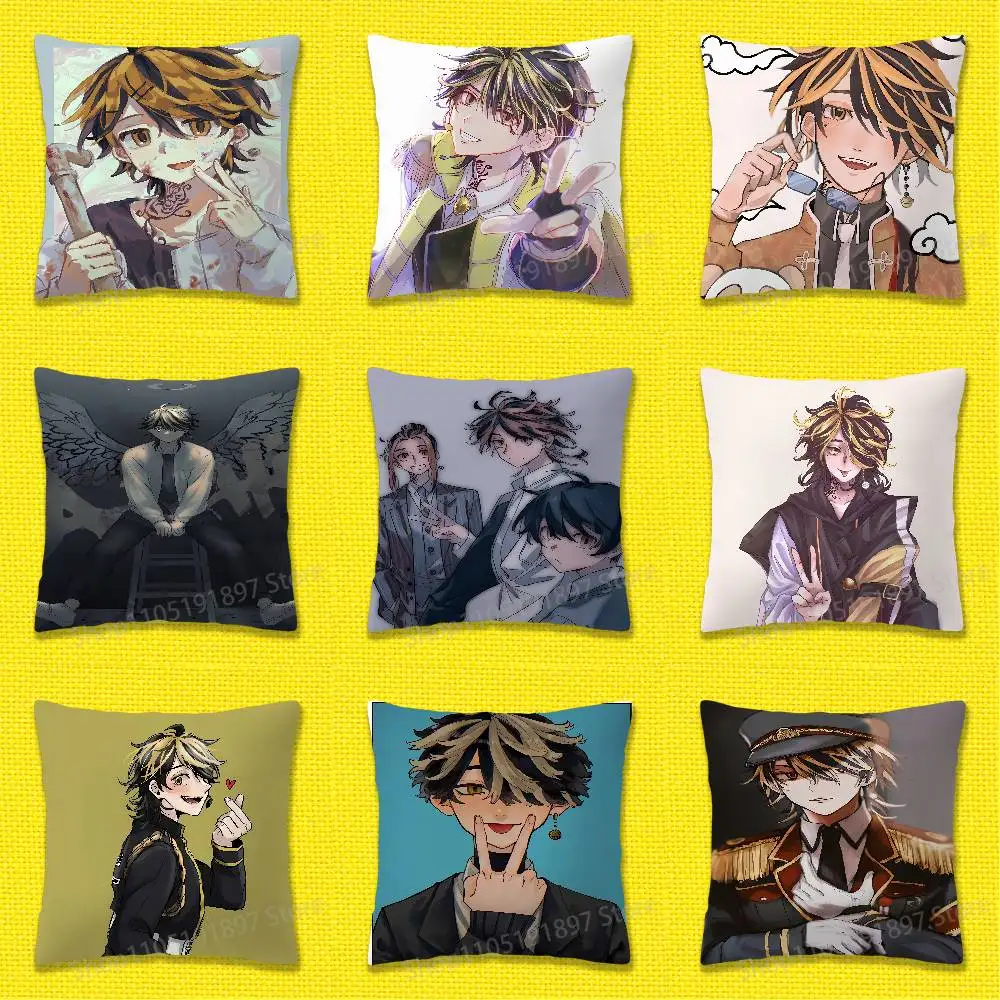 

Kazutora Hanemiya T-Tokyo R-Revengers Throw Pillow Case For 40x40cm 45x45cm 50x50cm 30x30cm Square Office Pillowship Cover