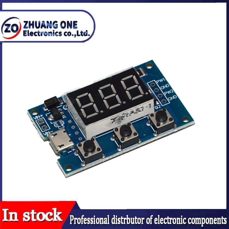 DC 5-30V Micro USB 5V Power Independent PWM Generator 2 Channel Dual Way Digital LED Duty Cycle Pulse Frequency Board Module