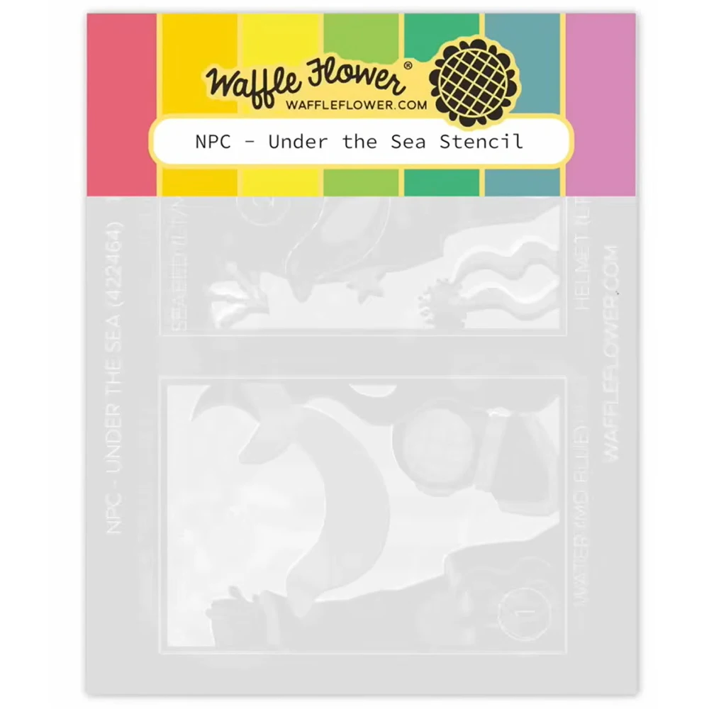 Wafelbloemen Zeebodem Silhouetten Vierkant Postzegel - Koraal Stencil Metalen Stansmessen Stempels DIY Handgemaakt Scrapbook Mei 2026 Nieuw