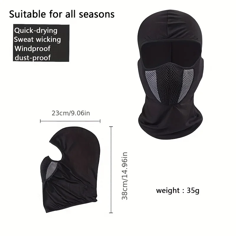 Cotton Windproof UV Protection Balaclava For Mens and Women Full Face & Neck Cover Mask Cycling Equipment Outdoor