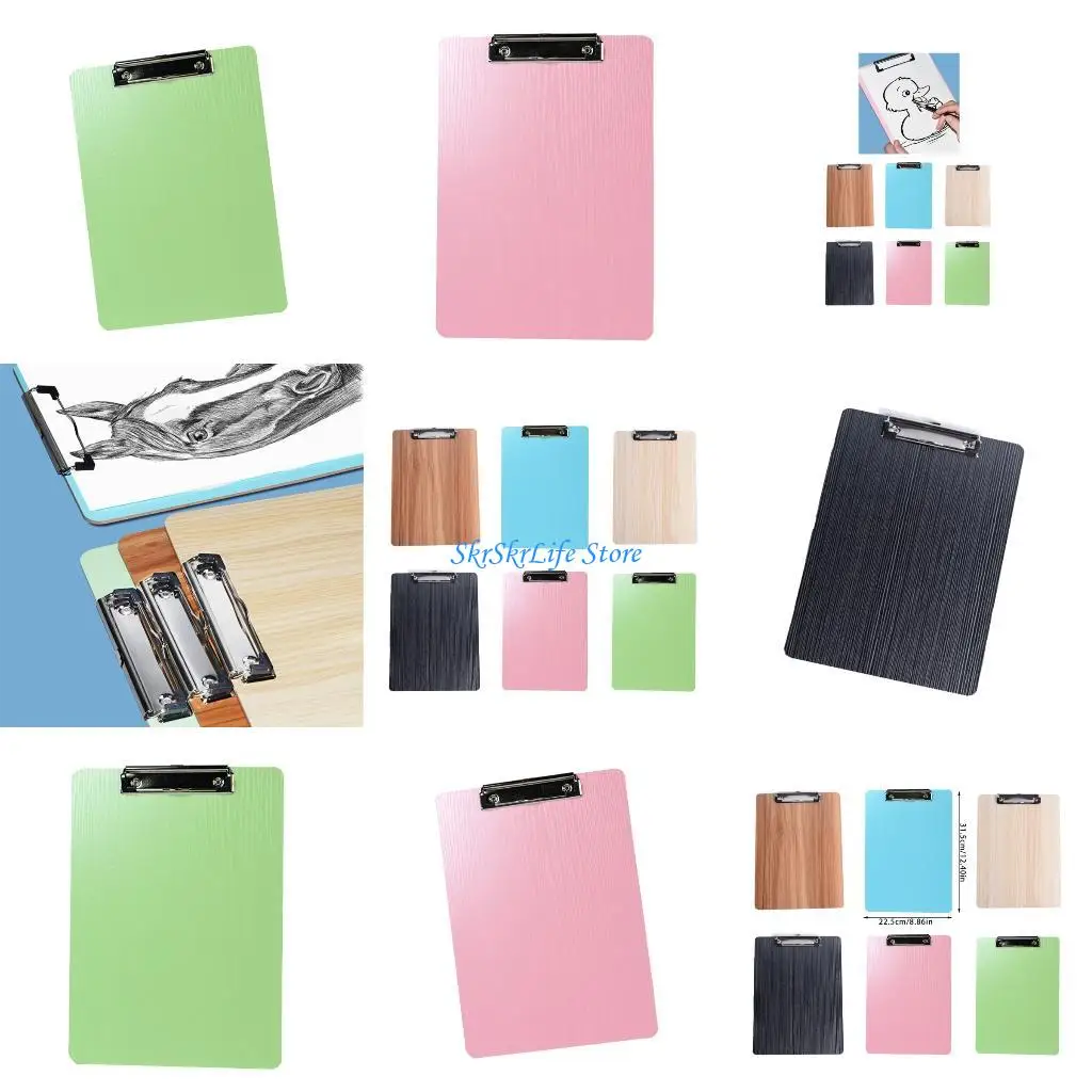 

E65E Wooden Clipboards Sketch Board Writing Board Organize Receipt Lists and Daily Error List for Nurses Teachers Students