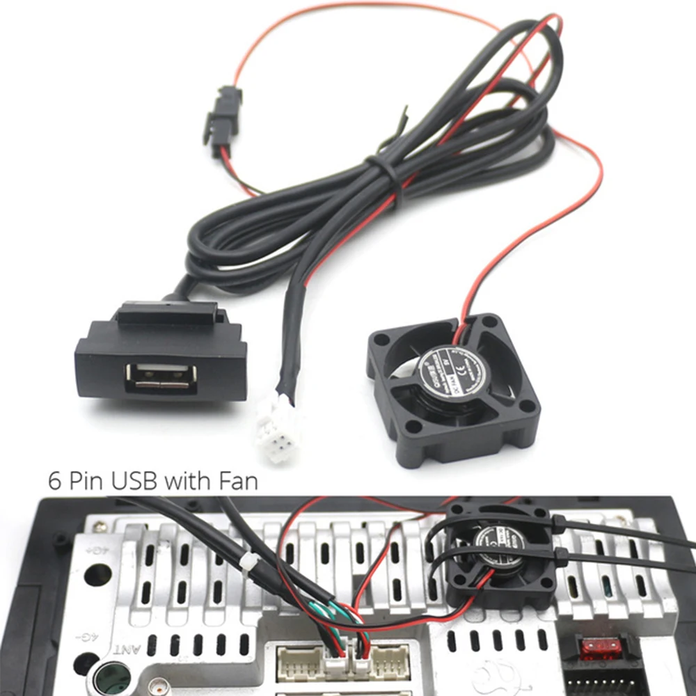 4 6 Pin Dual USB Radio samochodowe RCD510 RNS315 interfejs Adapter do kabla dla VW Skoda Octavia Android multimedialna nawigacja