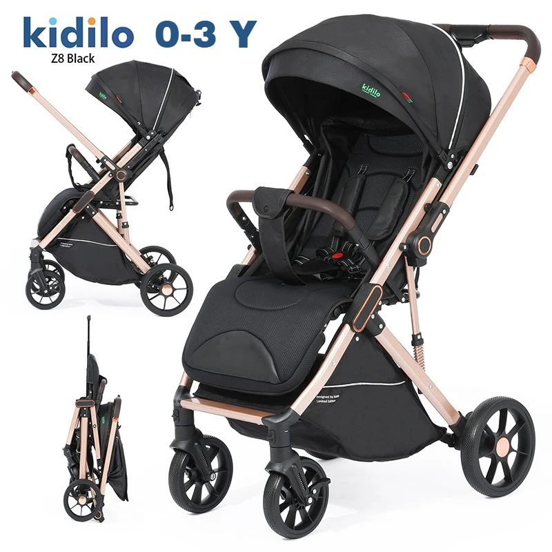 

Складная легкая детская коляска Kidilo, двусторонняя сидячая, лежачая, прогулочная, артефакт Yoya