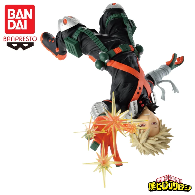 Em estoque original bandai meu herói academia anime bakugou katsuki maximatic original anime figura figuras de ação modelo estatueta