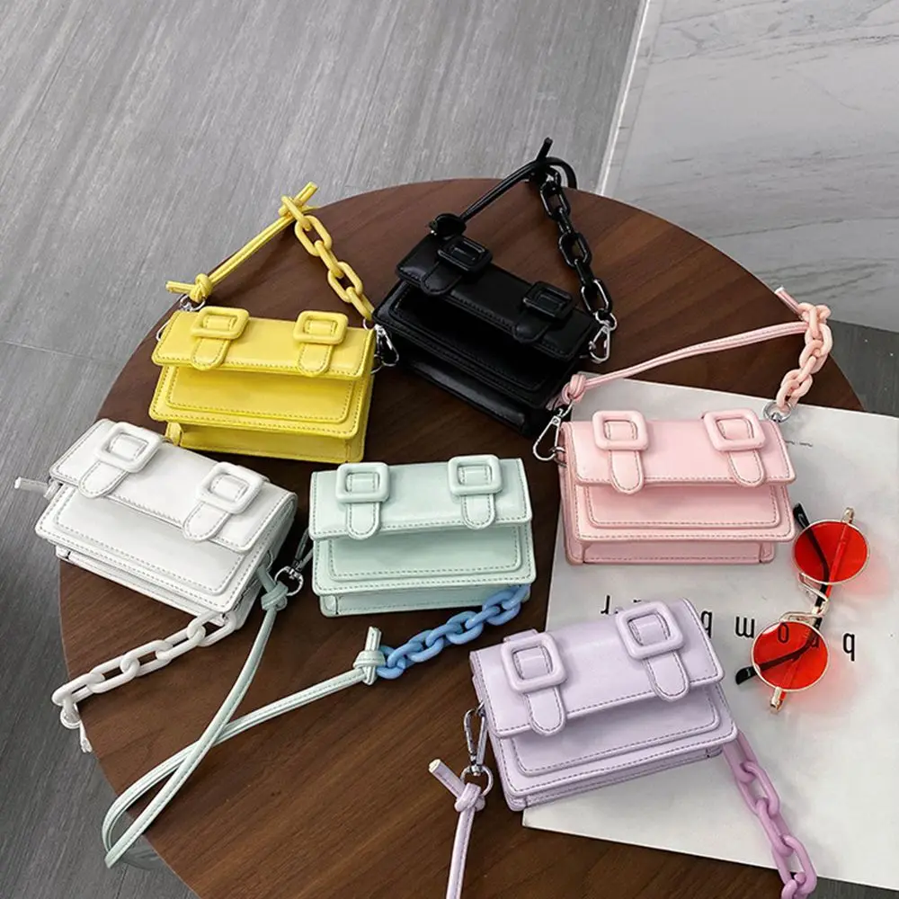 Mini Small Messenger Bags For Women Girl Chain Purse PU Leather Handbag Ladies Girl Crossbody Bags Designer 2022 Summer Yellow