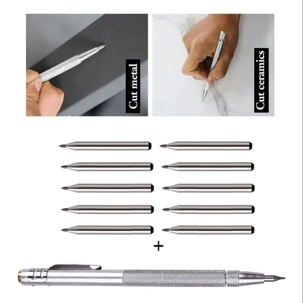 Scriber Pen Replacement Carbide Tip Carbide Tip Scriber Engraving Pen Marking Tip Marking Hand Tools For Glass Ceramic Metal