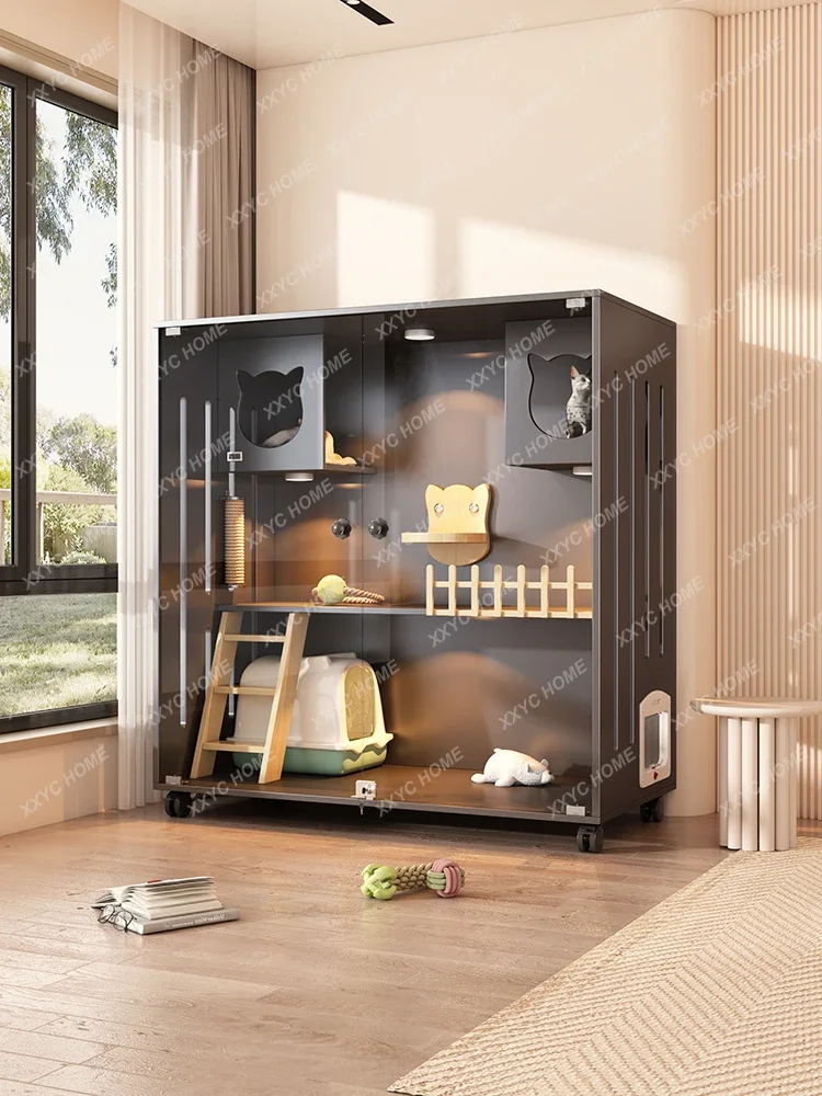 Cat Villa Cabinet Large and Small Apartment Type Household Cattery   House Does Not Cover an Area of   Nest Cat House   Cage