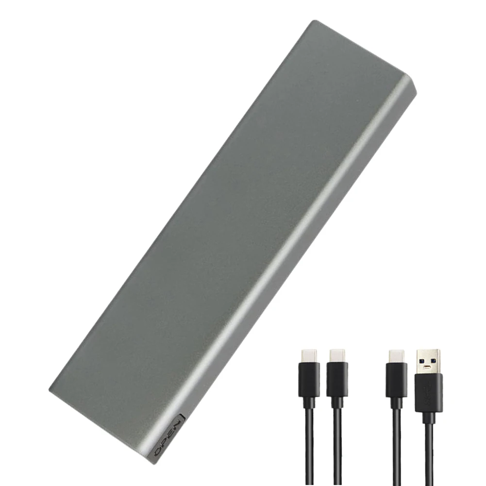 M.2 NVME SATA Dual Protocol Hard Drive Case 2TB Solid State Drive Adapter Enclosure Aluminium Alloy for 2230/2242/2260/2280 SSD