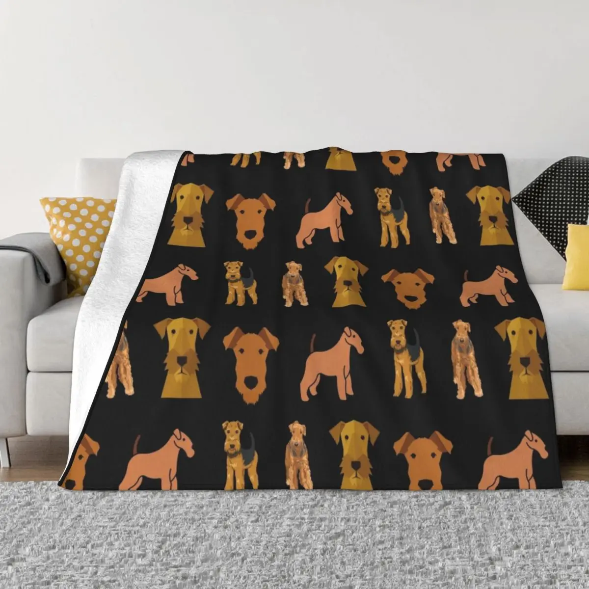 

Airedale Terrier Throw Blanket Thermal Blanket Tourist Blanket Luxury Brand Blanket