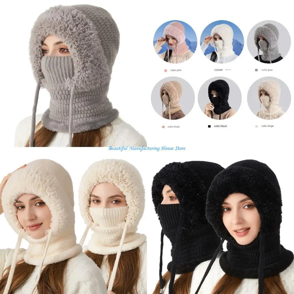 

E56A Multifunctional Knitted Hat – Winter Windproof Warm Hat Scarf Mask Triple-Function Design