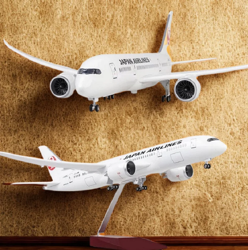 

2025 New787 47CM Japan Airline B787 Airplane 1:130 Scale Diecast Resin aircraft Model With Light Wheels Collection Display Gifts