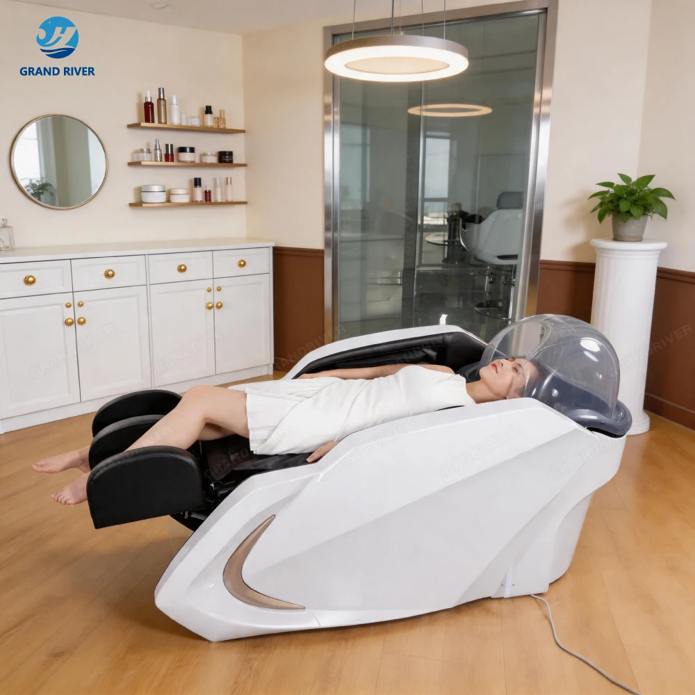 Hair-washing StationNew Arrival Electric Hair Washing Spa Shampoo Bowl Bed For Salon Furniture Spa Head Massage Shampoo Station