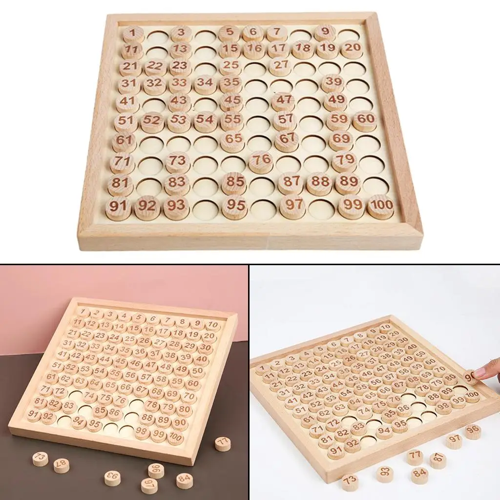 Math Learning Toy Montessori Numbers Counting Board Educational