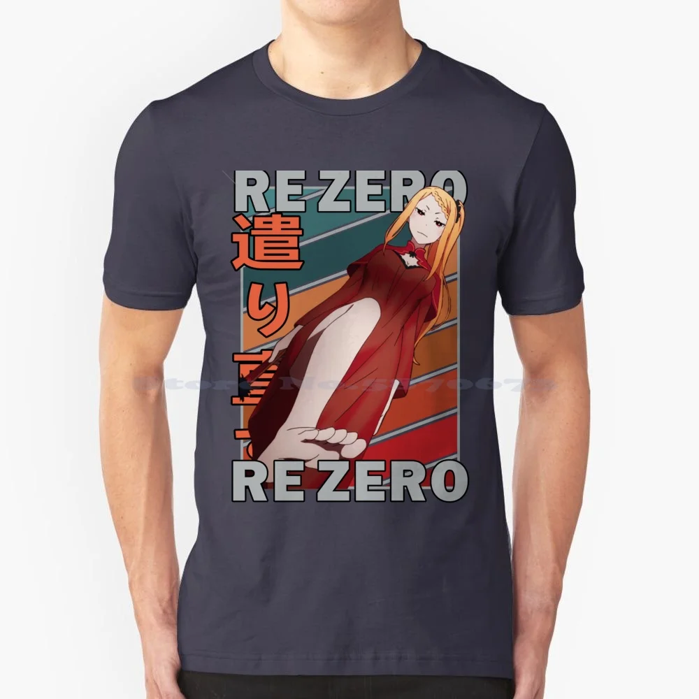 Priscilla Barielle Re Zero Starting Life In Another World Vintage Color Palette Design T Shirt 100% Cotton Tee Barielle