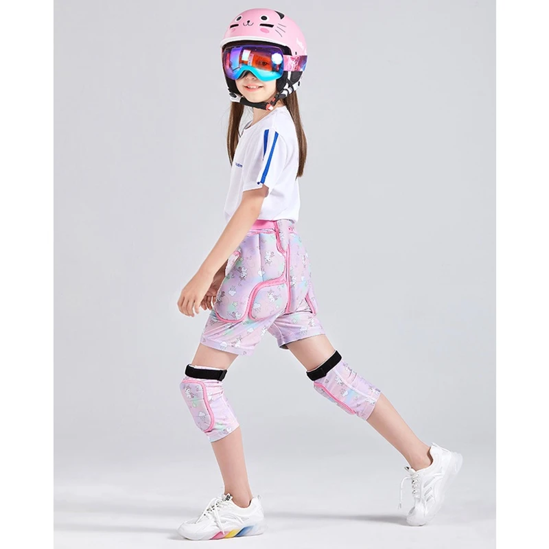 KUFUN Ski Hip Pad ragazze ragazzi pantaloncini imbottiti equipaggiamento protettivo ginocchiera Anti-caduta armatura bambini Skateboard pattinaggio a rotelle sport sulla neve