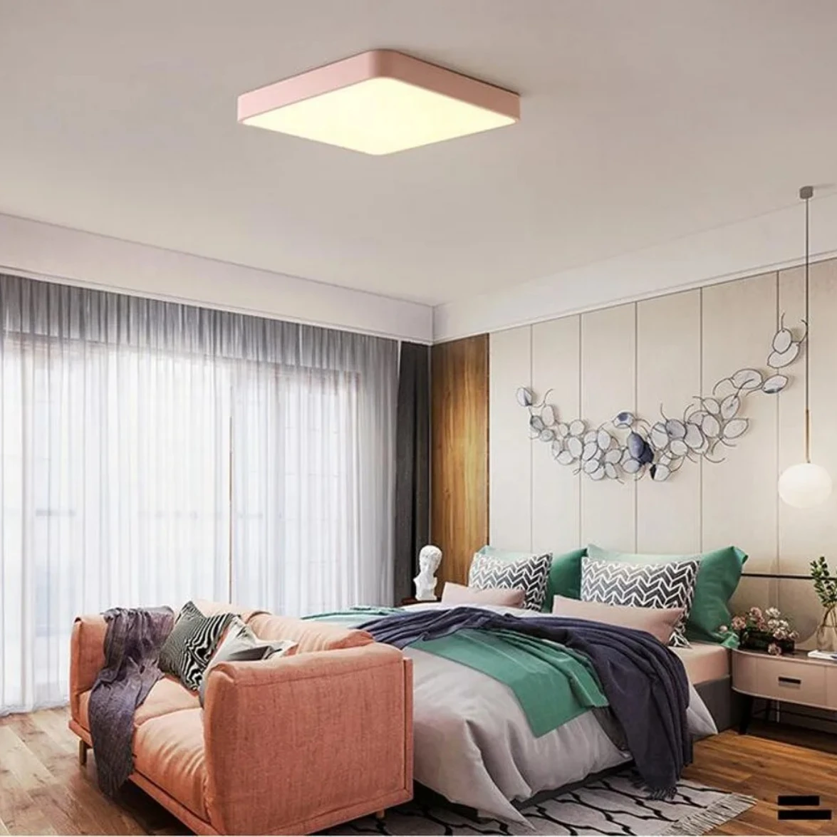 36W 24W 18W 12W LED 원형 사각 천장등 AC 220V