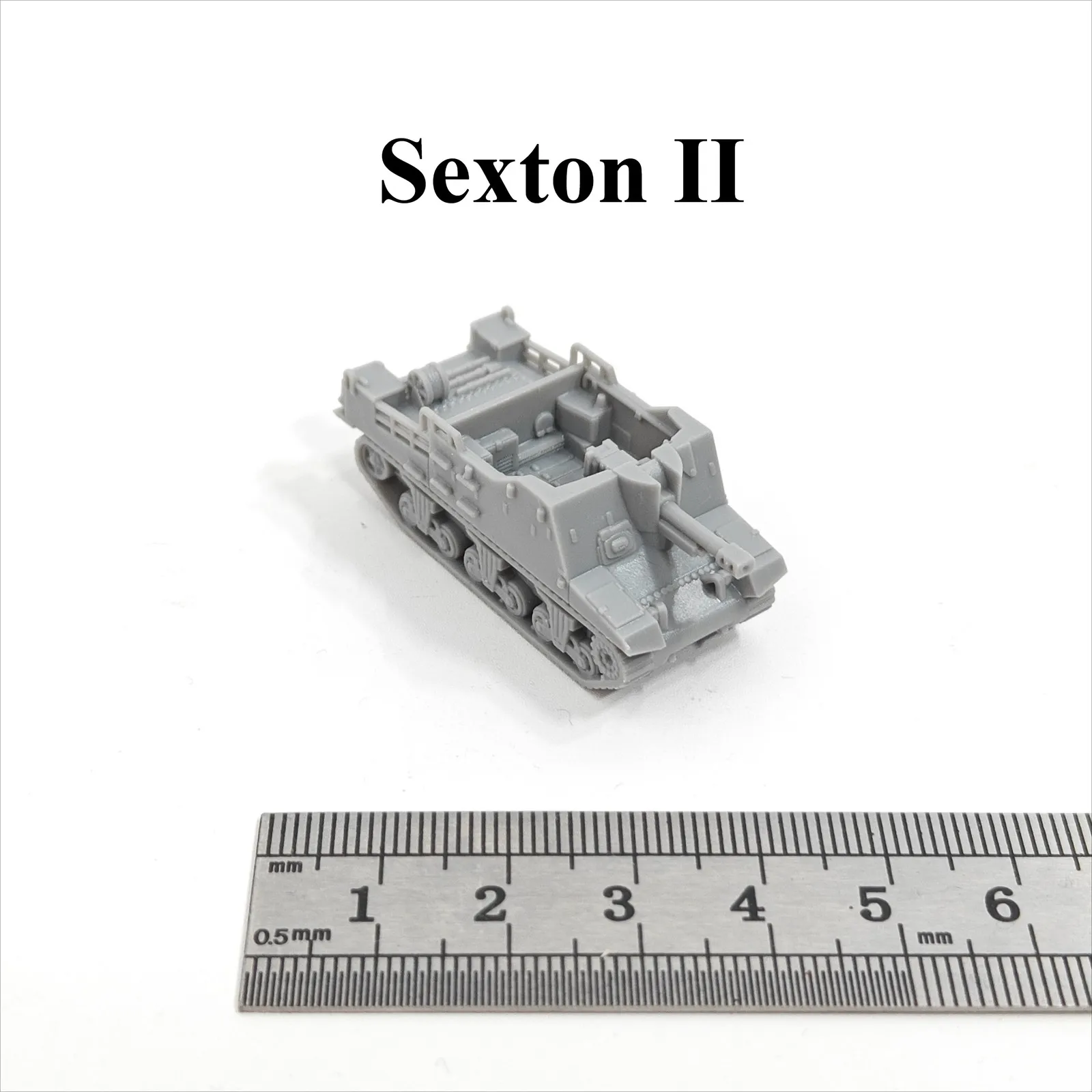 

Британский танк Секстон II времен Второй мировой войны, 3D-печать, масштаб 1/144, миниатюрная модель танка, из смолы, под покраску.
