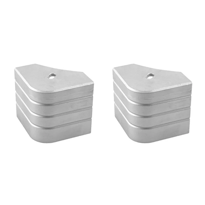 

ABOK-Pontoon Boat Corner Caps Heavy Duty Aluminum Boat Corner Caps 90 Degree Rounded Deck Hardware