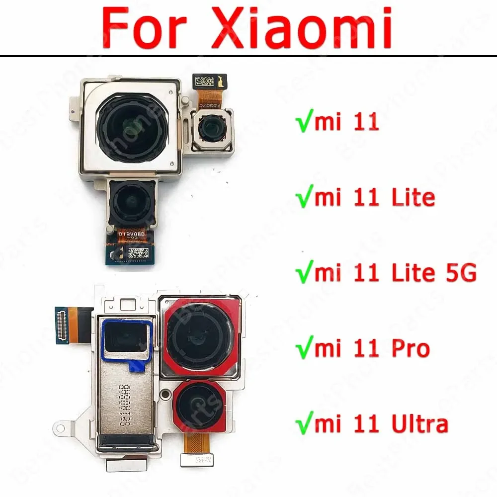 

For Xiaomi Mi 11T Pro Mi11 Ultra 11 Lite 5G Rear Back Camera Module Backside View Spare Parts Replacement Repair Flex