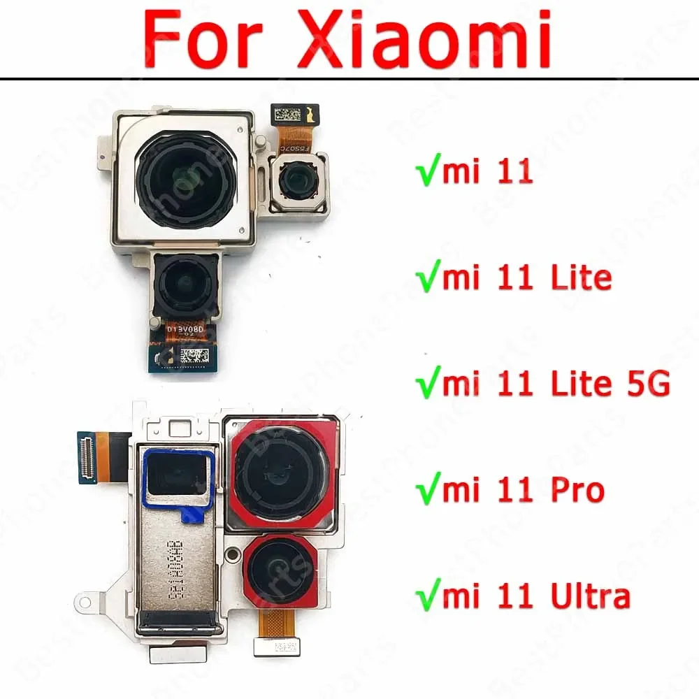 For Xiaomi Mi 11T Pro Mi11 Ultra 11 Lite 5G Rear Back Camera Module Backside View Spare Parts Replacement Repair Flex