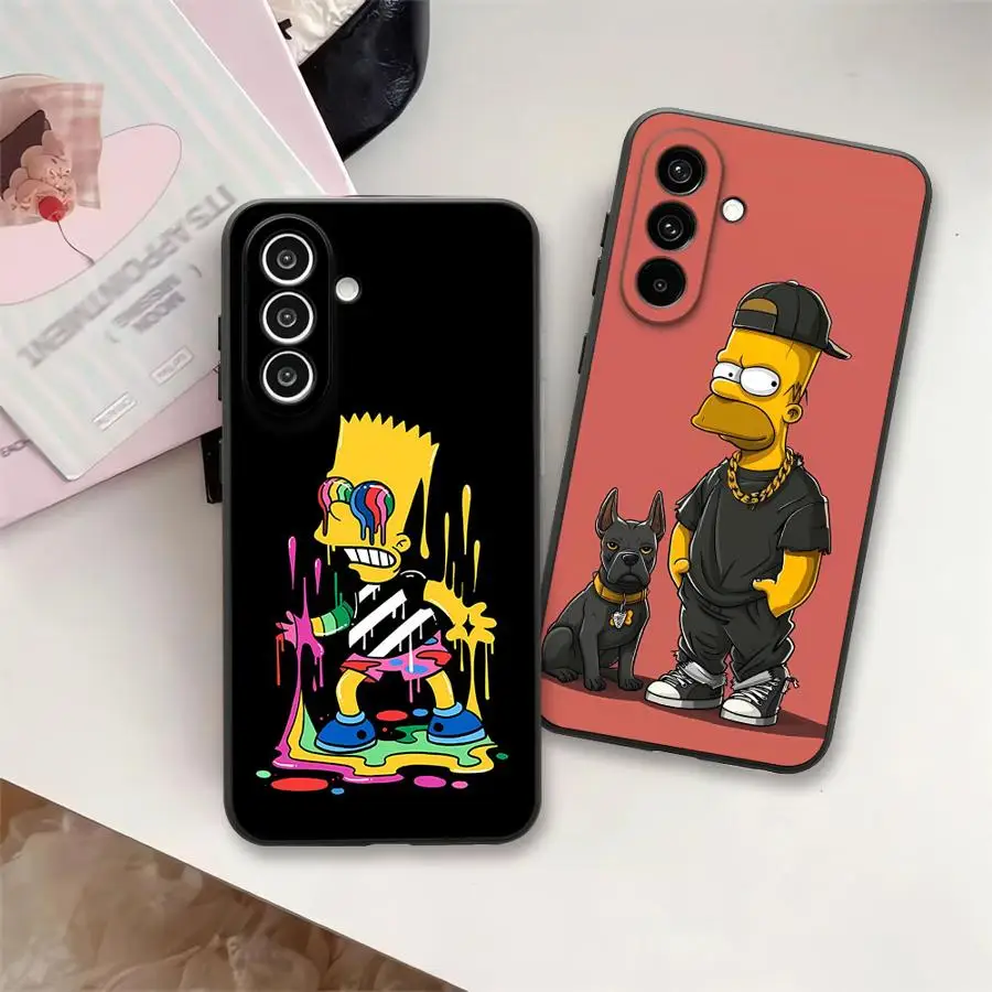 S-simpsons Cartoon Phone Cover Case for Samsung Galaxy A57 A05 A23 A25 A16 A15 A55 A37 A73 A51 A06 A70 A13 A53 A17 A52 A36 A12