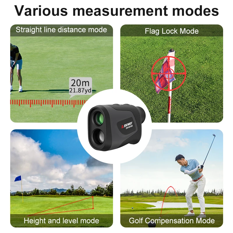 Sndway Golf Rangefinder Hunting Slope Laser Rangefinder Telescope Laser Range Finder Hunting Digital Tape Measure Distance Meter