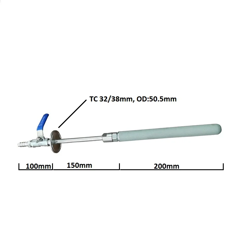 Stainless Steel Food Grade Sanitary Beer Brewery Sintered CO2 Carbonation Stone For Sale