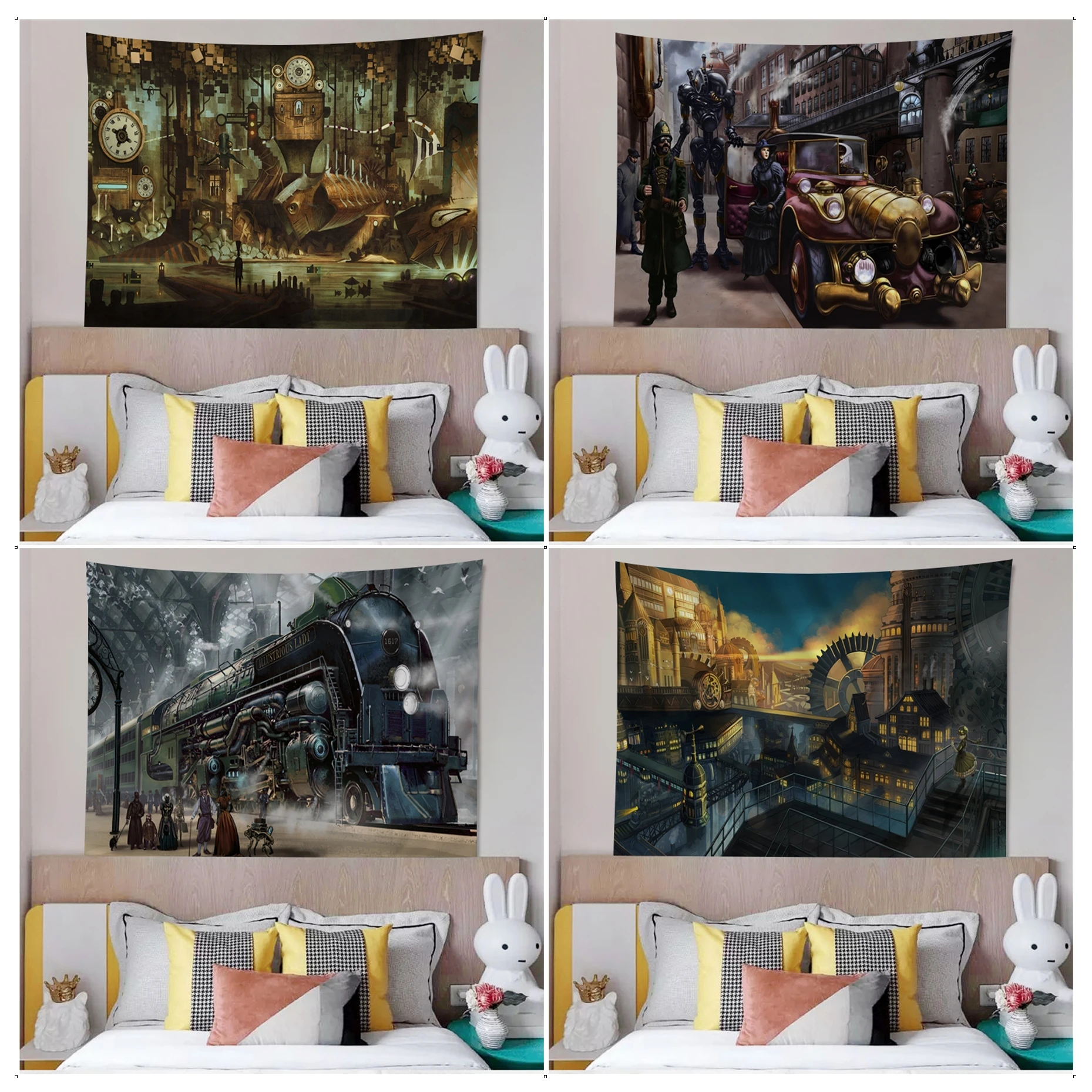 

Steampunk Tapestry Colorful Tapestry Wall Hanging Bohemian Wall Tapestries Mandala Wall Hanging Sheets