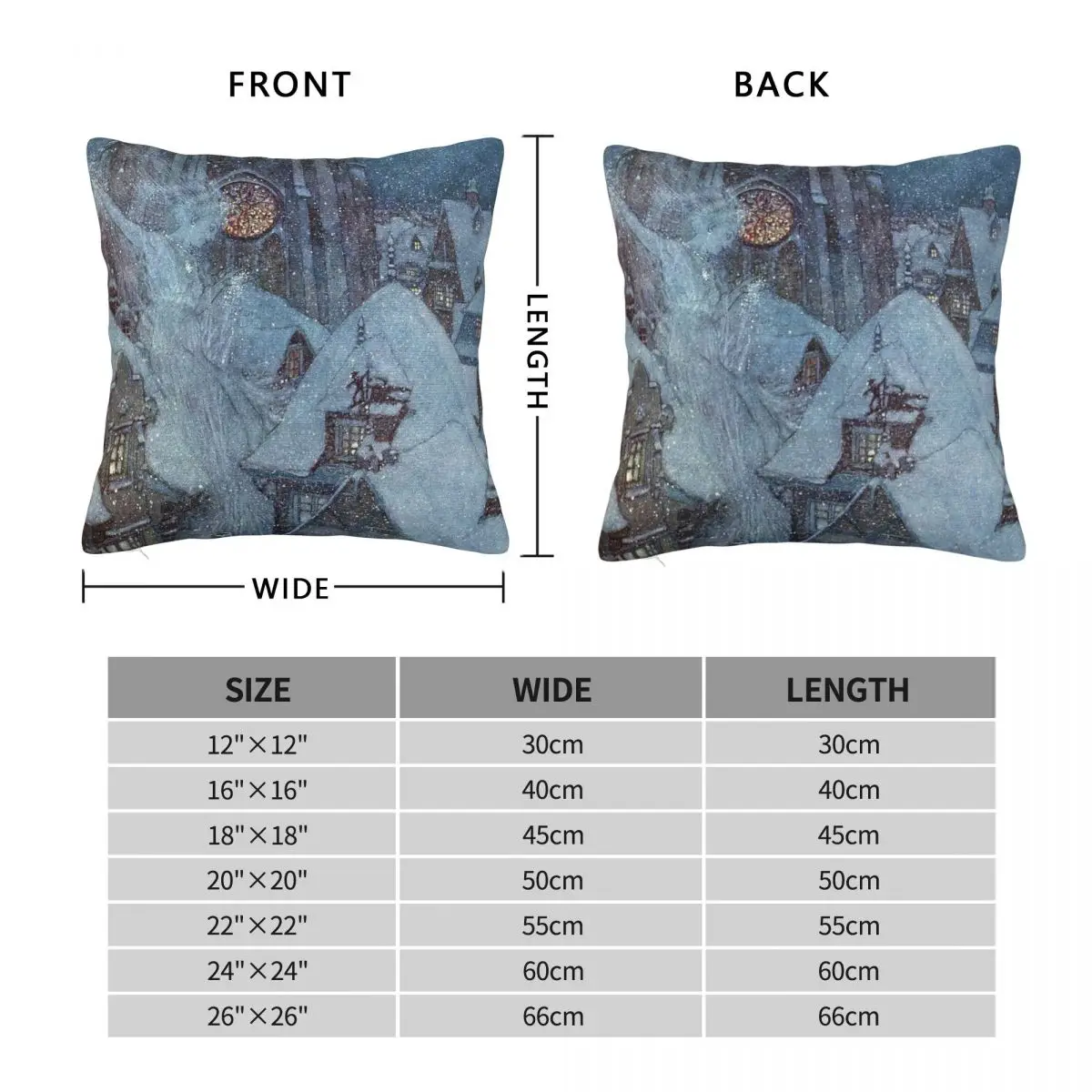 Edmund Dulac The Snow Queen Square Pillowcase Polyester Linen Velvet Creative Zip Throw Pillow Case Room Cushion Cover 18