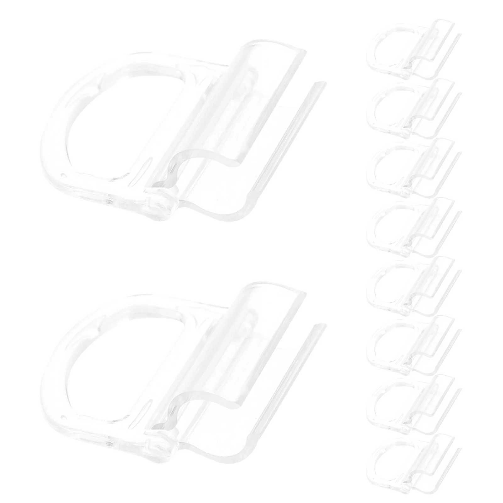 

10pcs Roller Shade Pulls Clear Clips Handle For 15Mm Rod Cordless Blinds Lightweight Plastic Window Blind Accessories