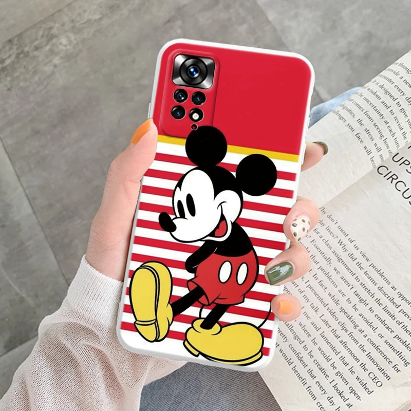 For Redmi Note 11 11S 4G Cover Redmi Note 11 Pro Plus 5G Case Mickey Mouse Minne TPU Cartoon Funda Soft Case For Redmi Note 11