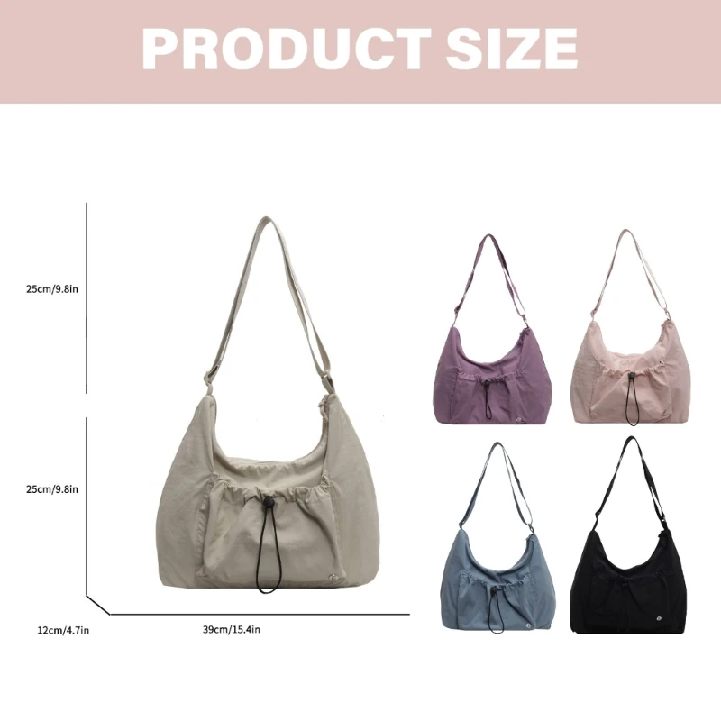 Elegant Nylon Crossbody Bag for Ladies Casual Shoulder Bags Dumpling Purse Versatile Accessory for Date and Daily Use