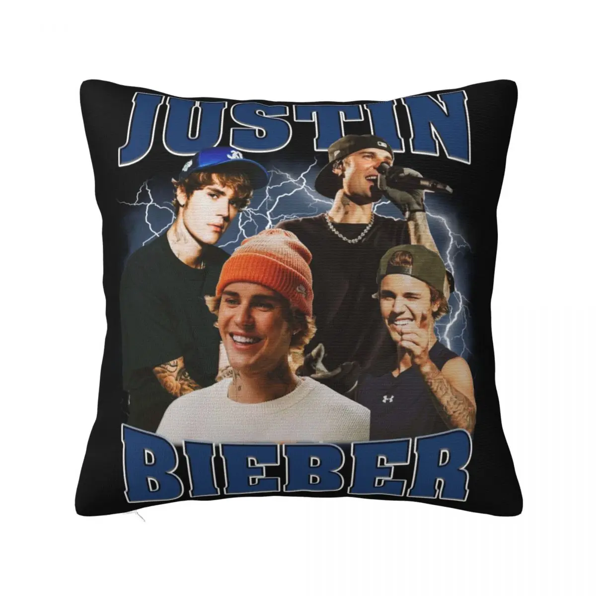 Justined Biebered Pillowcase Soft Polyester Cushion Cover Gift Throw Pillow Case Cover Seat Zippered 45X45cm