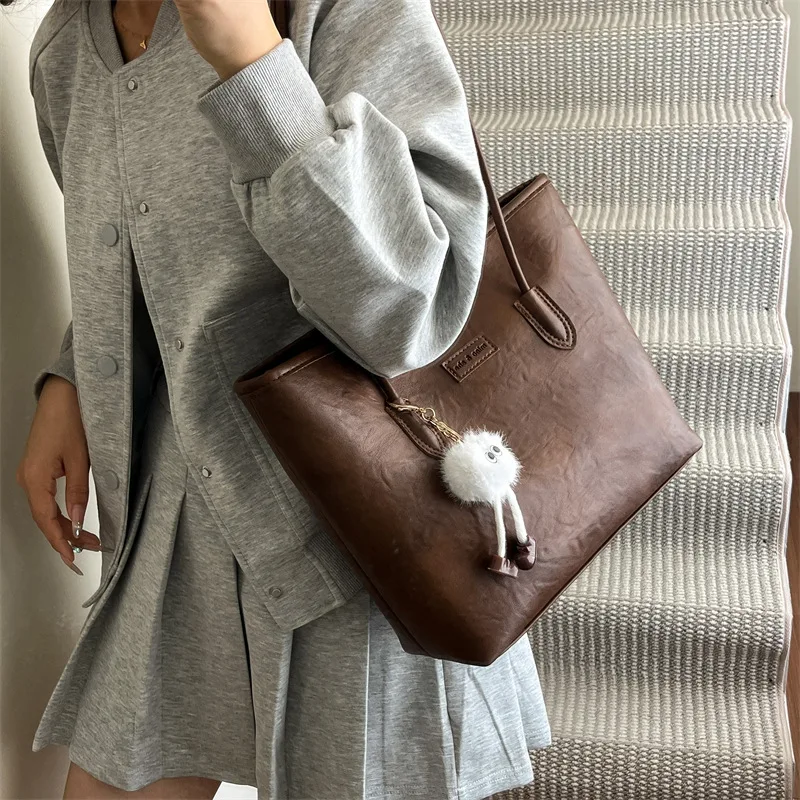 

​2025 Autumn Tote Bag for Women - Large Capacity Adjustable Shoulder, Boho Commuter Purse & Lightweight Canvas Work Chic​