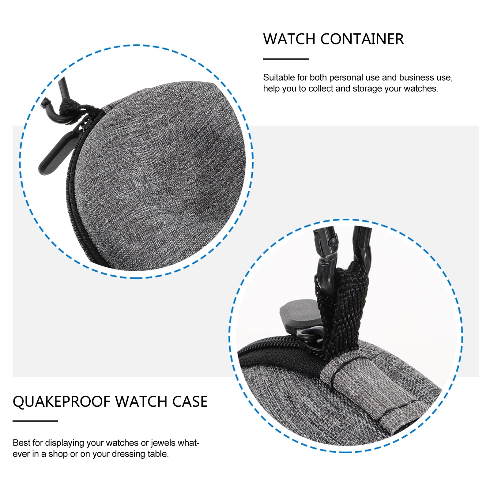 

2pcs Storage Box Holder For Men Women Anti-Vibration Watch Case Boxes Travel Watches Dustproof Jewelry Display Container