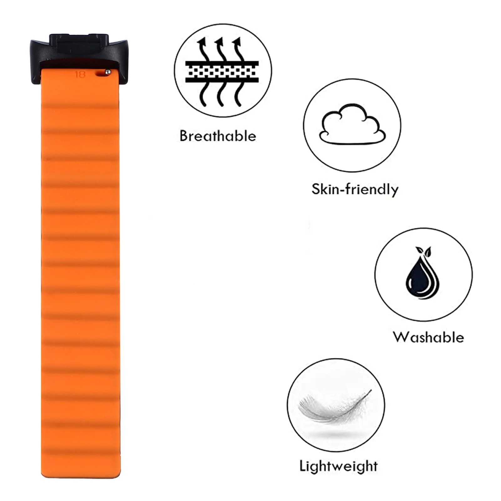 สายนาฬิกาแม่เหล็กทดแทน สายนาฬิกาแม่เหล็กซิลิโคนน้ำหนักเบา นุ่มสบาย เป็นมิตรกับผิวหนัง สายนาฬิกาแม่เหล็ก