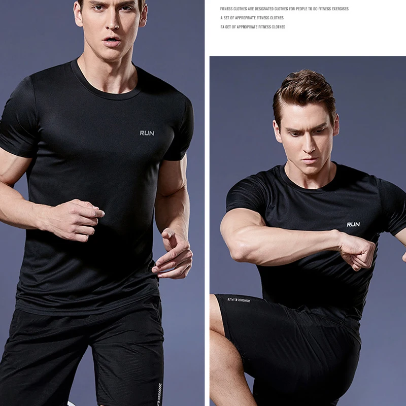 Laufshirts, Fußballshirts, Herren-Trikot, Sportbekleidung, Herren-Jogging-T-Shirts, schnell trocknend, Kompressions-Sport-T-Shirt, Fitness, Fitnessstudio – Detail 13