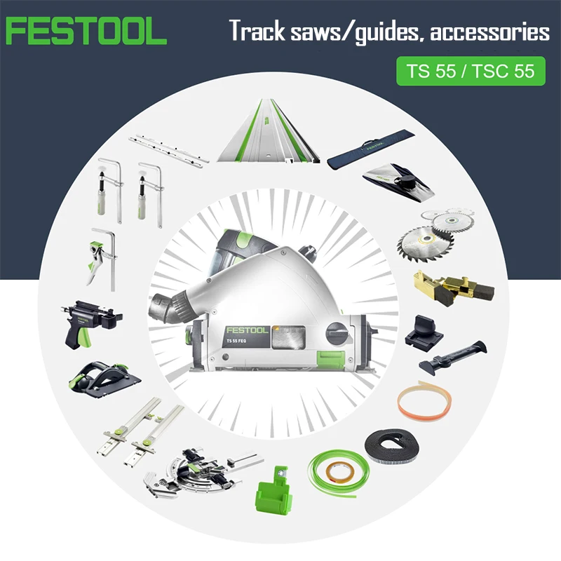 FESTOOL Track Saw Rail Accessories Explosion-proof Anti-burr Pad Edge Strip Fixture Mountain Support Angle Ruler Limiter