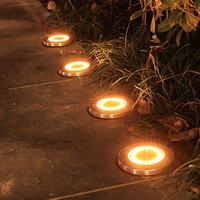 LED Solar Underground Light Outdoor Landscape in-ground Night View Lawn Light Outdoor Rainproof Courtyard Garden Villa Light