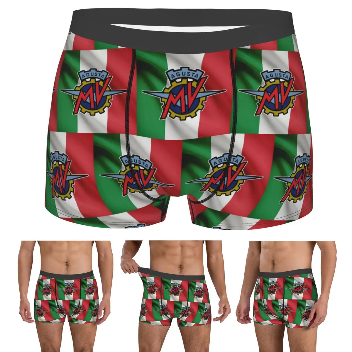 Boxer Underpants Shorts Motorcycle Doormat MV Agusta Panties Men Soft Underwear for Homme Man Boyfriend Gift