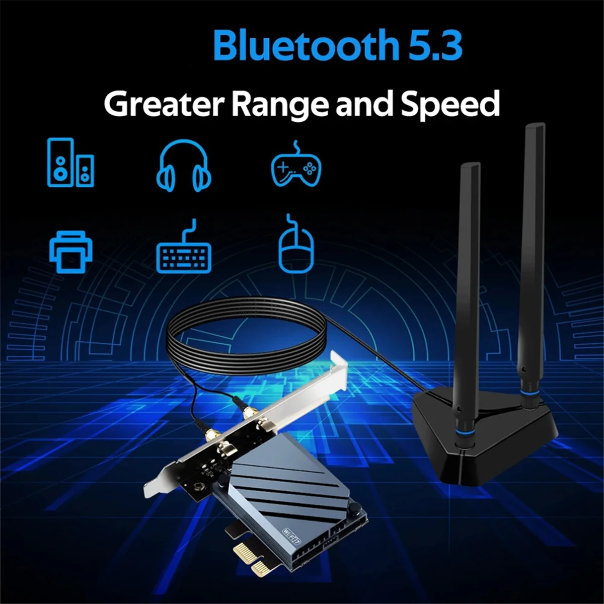 A03R WI-FI 7 QCNCM865 PCIE Wifi محول بلوتوث 5.3 WiFi 7 ما يصل إلى 5.8 جيجابت في الثانية ثلاثي الموجات مع بطاقة Qualcomm اللاسلكية لـ Win11