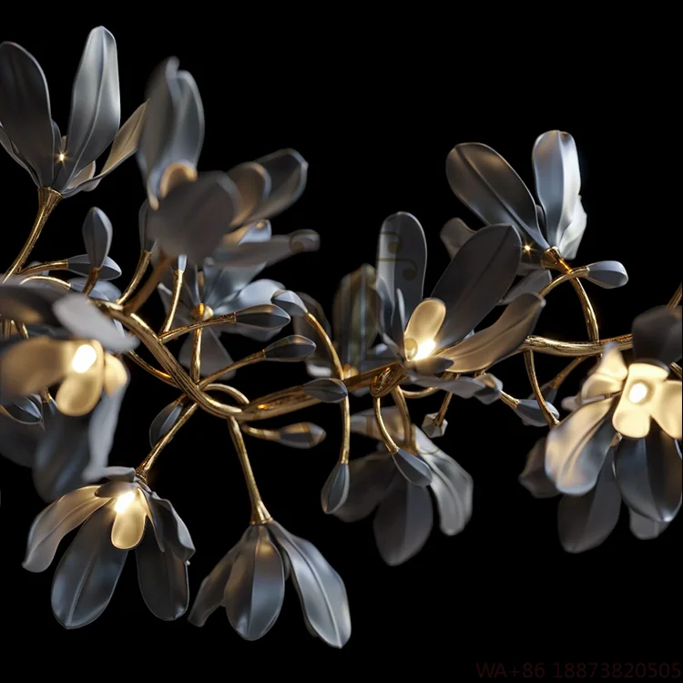 Lámpara LED de diseño elegante, decoración interior, vestíbulo de Hotel, escalera, techo, proyecto personalizado