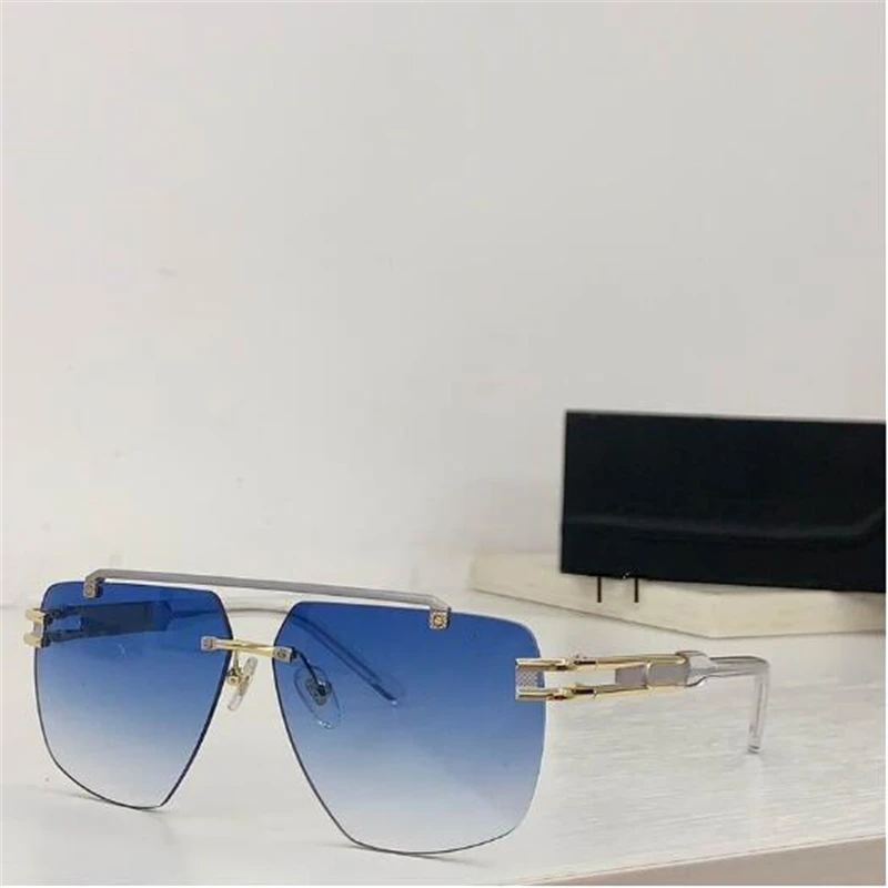 

Blue UV 400 sunglasses for men and women universal luxury glasses large frame large face shade color