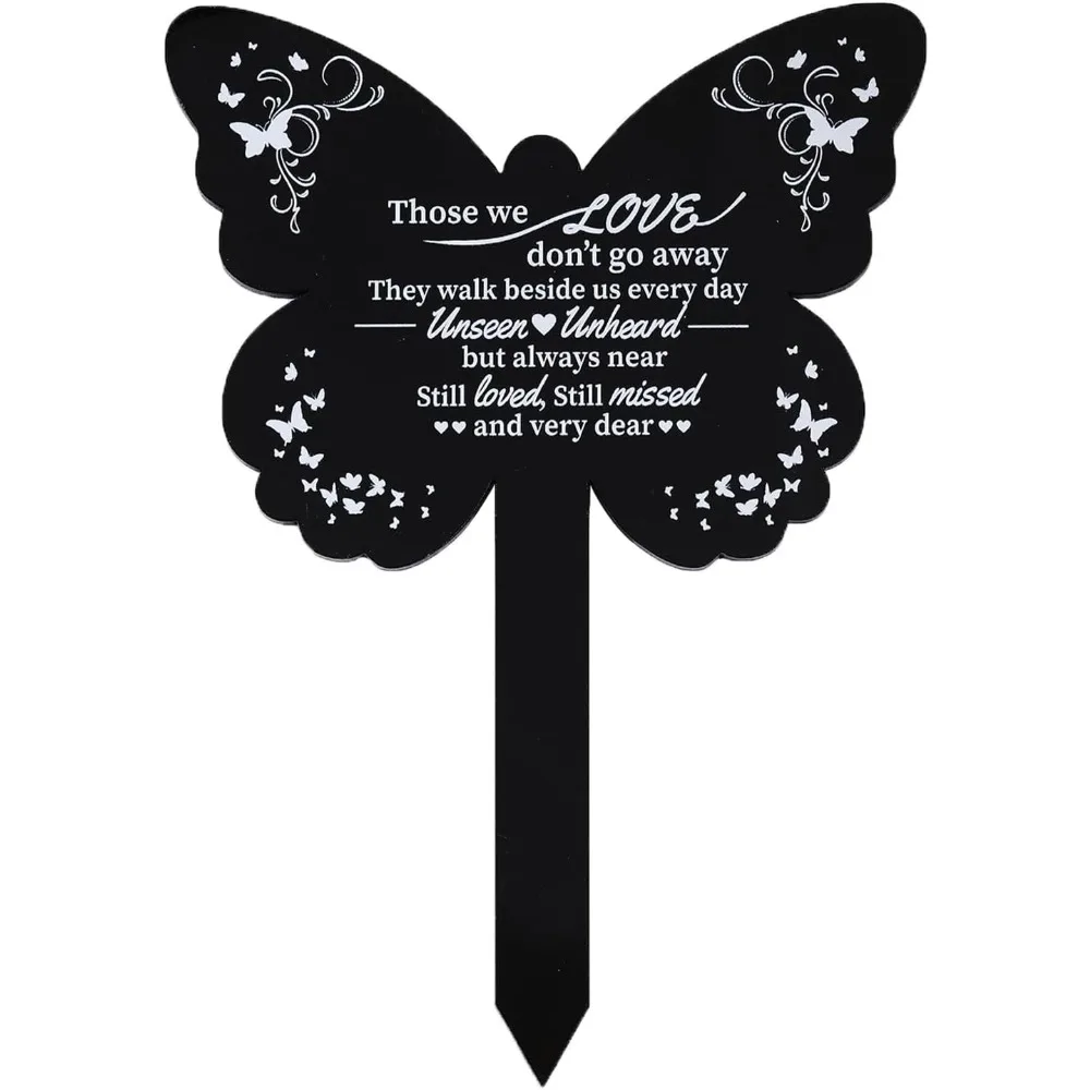 Memorial Remembrance Plaque Stake Acrylic Plaque Memorial Commemoratory Sign Garden Remembrance Decoration