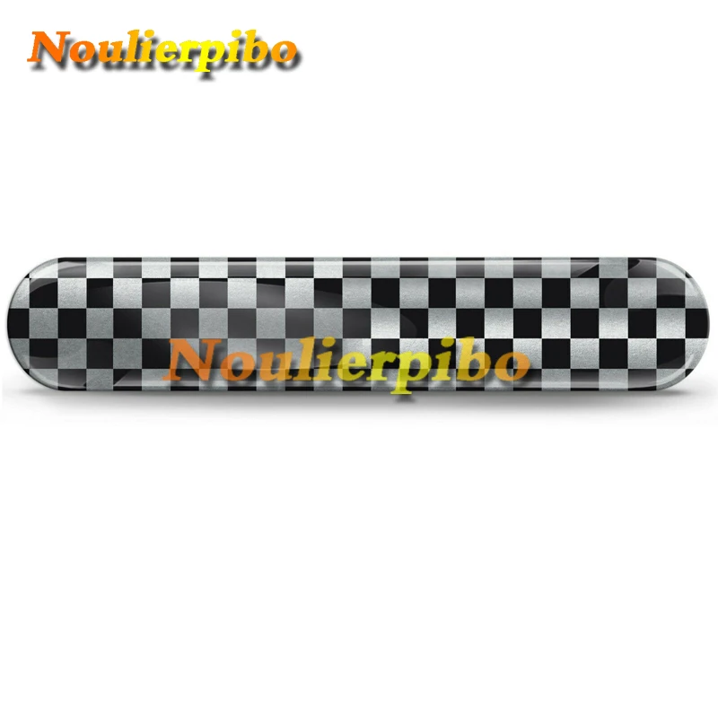 3d Epoxy Dome Car Sticker Checkered Racing Flag PVC Car Shock Absorbing Case Laptop Tablet Trolley Case Vinyl Die Cut Decal