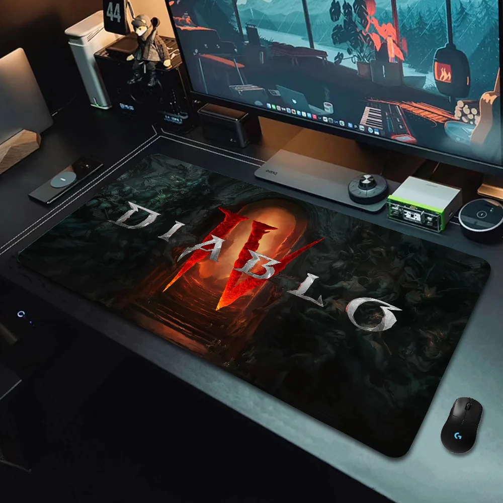 Diablo 4 HD Gamer Custom Mouse Pad accessori per giochi per Computer tastiera Mousepad Office Laptop tappetino da scrivania in gomma antiscivolo